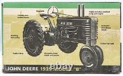 1/8 John Deere 1939 Model B Tractor Scale Model Farm Collectable