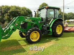 1 Owner2015 John Deere 5085e Cab+loader+4x4 With 296hrs- Warranty Remaining