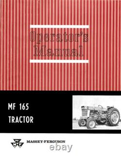 165 Farm Tractor Operators Owners Maintena Manual Fits Massey Ferguson Mf 165