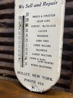 1910-1920s NEW YORK HOLLEY FARM SERVICE SIGN 16 THERMOMETER TRACTOR CHAINSAW