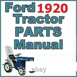 1920 Farm Tractor Operator & Parts Manual Ford Tractor 1920 Workshop Dealer Set
