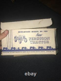 1940's Ferguson Cast Zinc Tractor By Advanced Products Vintage Farm Toy WITH BOX