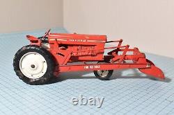 1952 Vintage Tru Scale Tractor Farm Equipment Diecast With Loader Red Looks Good