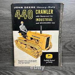 1958 Vtg Brochure John Deere 440 Heavy Duty Crawler Industrial Tractor Ad Used