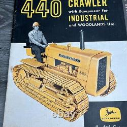 1958 Vtg Brochure John Deere 440 Heavy Duty Crawler Industrial Tractor Ad Used