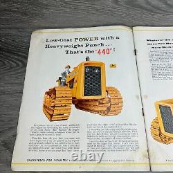 1958 Vtg Brochure John Deere 440 Heavy Duty Crawler Industrial Tractor Ad Used