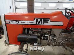 1981 Massey Ferguson 265 Tractor, 2WD, 12 Speed, 1 Remote, 2,014 Hours, NICE