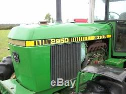 1983 John Deere 2950 Tractor, 4WD, C/H/A, 16spd, 2 rear remotes, showing 5196hrs