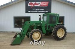 1986 JOHN DEERE 1250 TRACTOR With LOADER 1142 HRS 44HP DIESEL 4X4 CAB 540 PTO