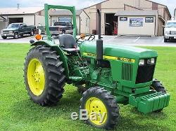 1988 John Deere 1050 Compact Tractor 33 HP 4wd Gear Front Weights 728.2 Hours