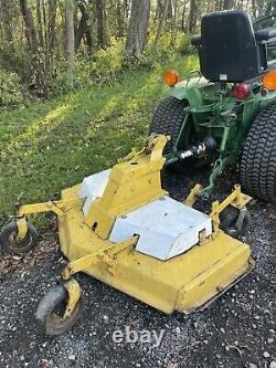 1988 John Deere 650 4wd Diesel Tractor With Plow And Finish Mower Clean Runs Pa