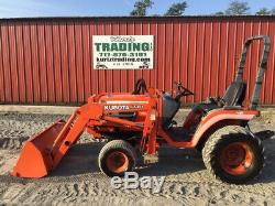 1999 Kubota B2400 4x4 Diesel Hydro Compact Tractor with Loader Only 1200Hrs