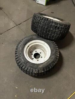 2 USED 20x8-10 TURF FRONT TIRES & RIMS 6 Lug 3 CENTER Hole 4-3/4C-C FORD 1300