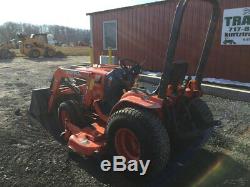 2001 Kubota B2400 4x4 Hydro Compact Tractor with Loader & Mower Only 900Hrs