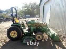 2002 John Deere 4210 Compact Tractor With Belly Mower 2 Post Rops 4x4 599 Hours