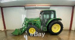 2002 John Deere 6320 Cab Tractor Loader With Ac/heat, 4x4