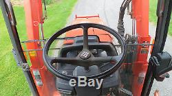 2003 KUBOTA L3430 4X4 COMPACT TRACTOR With CAB LOADER & MOWER HYDRO HEAT A/C