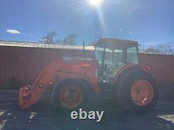2003 Kubota M9000 4x4 90Hp Farm Tractor with Cab & Loader Only 1700 Hours
