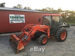 2004 Kubota L3430 4x4 Hydro Compact Tractor with Cab & Loader
