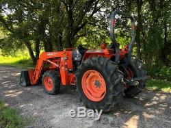 2004 Kubota L4300 DT 4x4 Farm tractor with 1200 hrs R1 tires 45 HP Very clean