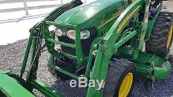 2006 John Deere 2520 Compact Tractor Ag Utility 26hp 4x4 with Loader & Belly Mower