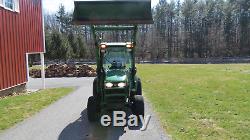 2007 JOHN DEERE 3520 4X4 COMPACT UTILITY TRACTOR With CAB & LOADER HYDRO 1200 HRS