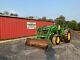 2007 John Deere 4320 4x4 48Hp Hydro Compact Tractor Loader Backhoe with 3pt Hitch