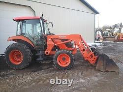 2007 KUBOTA M7040 TRACTOR With LOADER, CAB, 4X4,540 PTO, LHR, HEAT A/C, 854 HRS