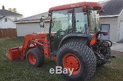 2007 L3430 Kubota tractor 4x4 with cab, loader, wheel weights, and low hours