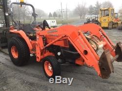 2008 Kubota L3400 4x4 Compact Tractor with Loader NEEDS WORK READ DESCRIPTION