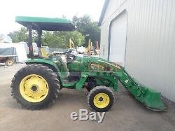 2010 John Deere 4120 Loader Tractor Canopy 4x4 3 Point 540 Pto 1040 Hours 43 HP