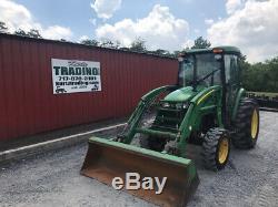 2010 John Deere 4720 4x4 Hydro Diesel Compact Tractor with Cab Loader 72 Mower