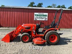 2010 Kubota B2920 4x4 30Hp Hydro Compact Tractor with Loader Belly Mower 321Hrs