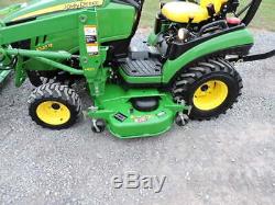 2011 John Deere 1026R Sub Compact Tractor Loader Belly Mower 4X4 24HP H120 Nice