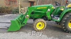 2011 John Deere 3038E Tractor Loader, 4WD 38 HP 4x4 diesel with 368 hours