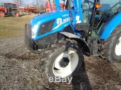 2012 New Holland T4.75 Tractor, Cab/Heat/Air, 4WD, NH 655TL Loader, 611 Hours