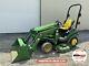 2013 JOHN DEERE 1026R TRACTOR With LOADER & MOWER, 2 POST ROPS, HYDRO, 568 HOURS