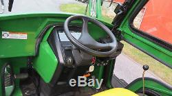 2014 JOHN DEERE 1025R 4X4 COMPACT TRACTOR With CAB LOADER & MOWER HYDRO 117 HOURS