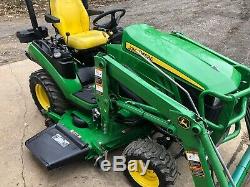 2014 John Deere 1025r Diesel Tractor Loader 60 Deck 800 Hrs 4wd Auto Connect