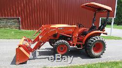 2014 KUBOTA L3800 4X4 COMPACT TRACTOR With LOADER HYDRO 678 HRS 38HP DIESEL