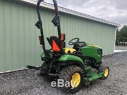2015 John Deere 1025r 4x4 Compact Tractor, 60 Mower Deck Low Cost Shipping