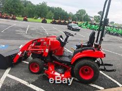 2015 Kioti Cs2410 Compact Tractor Loader 60 Mower 154 Hours 4wd 3 Point Hitch