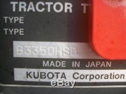 2015 Kubota B3350 tractor & loader, Cab/Heat/Air, 4WD, Hydro, mower, 107 hours