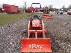 2015 Kubota BX1870 Tractor with LA203 Front Loader, 4WD, Hydro, 54 Belly Mower