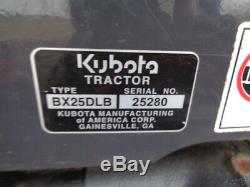 2015 Kubota BX25D Tractor, 4WD, Hydro, Loader, Backhoe, 60in Belly Mower