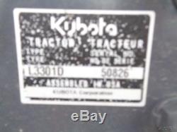 2015 Kubota L3301 Tractor/Loader/Backhoe, 4WD, Shuttle Shift, 489 Hours