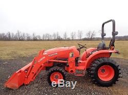 2015 Kubota L3901 Tractor with Front Loader, 4WD, Hydro, R4 tires, 39HP, 215 hours