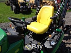 2016 John Deere 1025R Tractor, H120 Loader, 260BH Backhoe, Hydro, 272 Hours