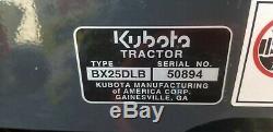 2016 Kubota BX25DLB Compact Loader Tractor WithMower & Backhoe 147 Hours! Nice