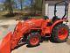 2016 Kubota L2501D 4WD Tractor Loader with Tiller and Rotary Cutter
